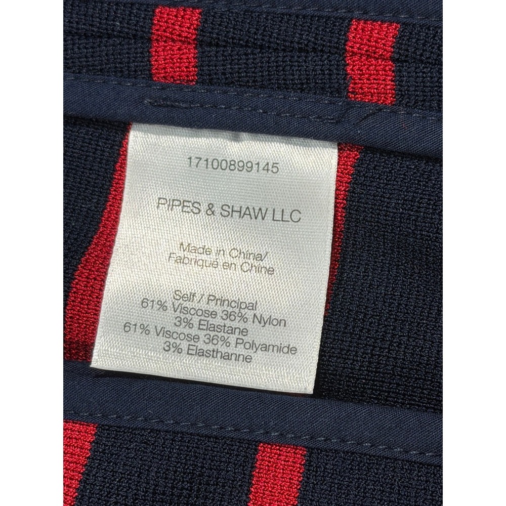 Veronica Beard Fontana Dickey Blazer Women's Medium Navy Red Striped Knit USA - Picture 10 of 16